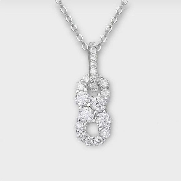 Moissanite Infinity Necklace