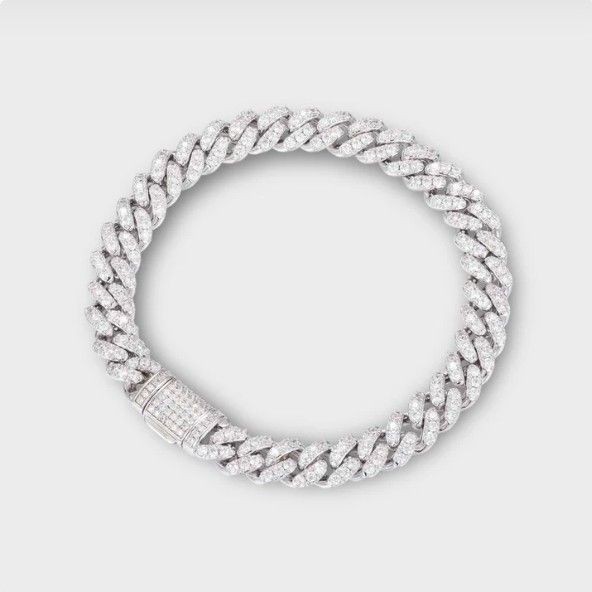 6mm Moissanite Cuban Bracelet