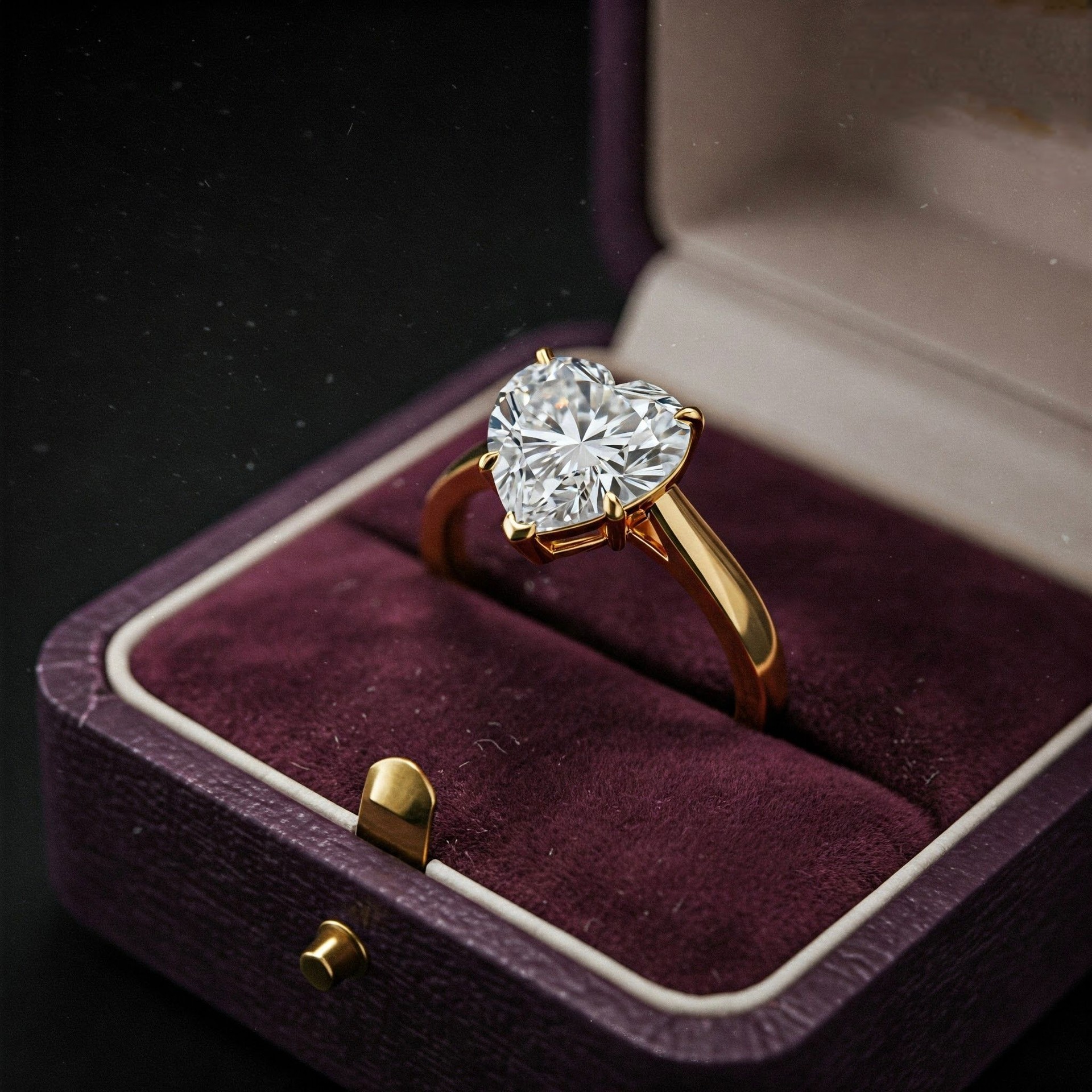 Diamond ring in gift box